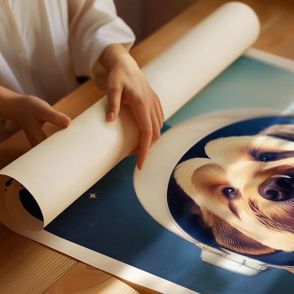 Old English Sheepdog Astronaut Dog Series with Text Astro Dog image 1