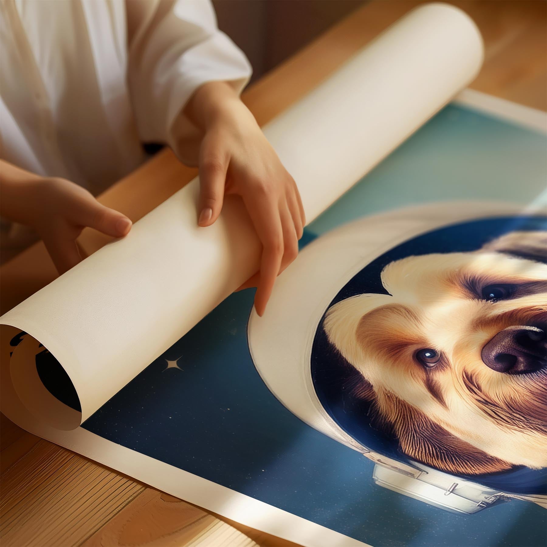 Old English Sheepdog Astronaut Dog Series with Text Astro Dog image 1