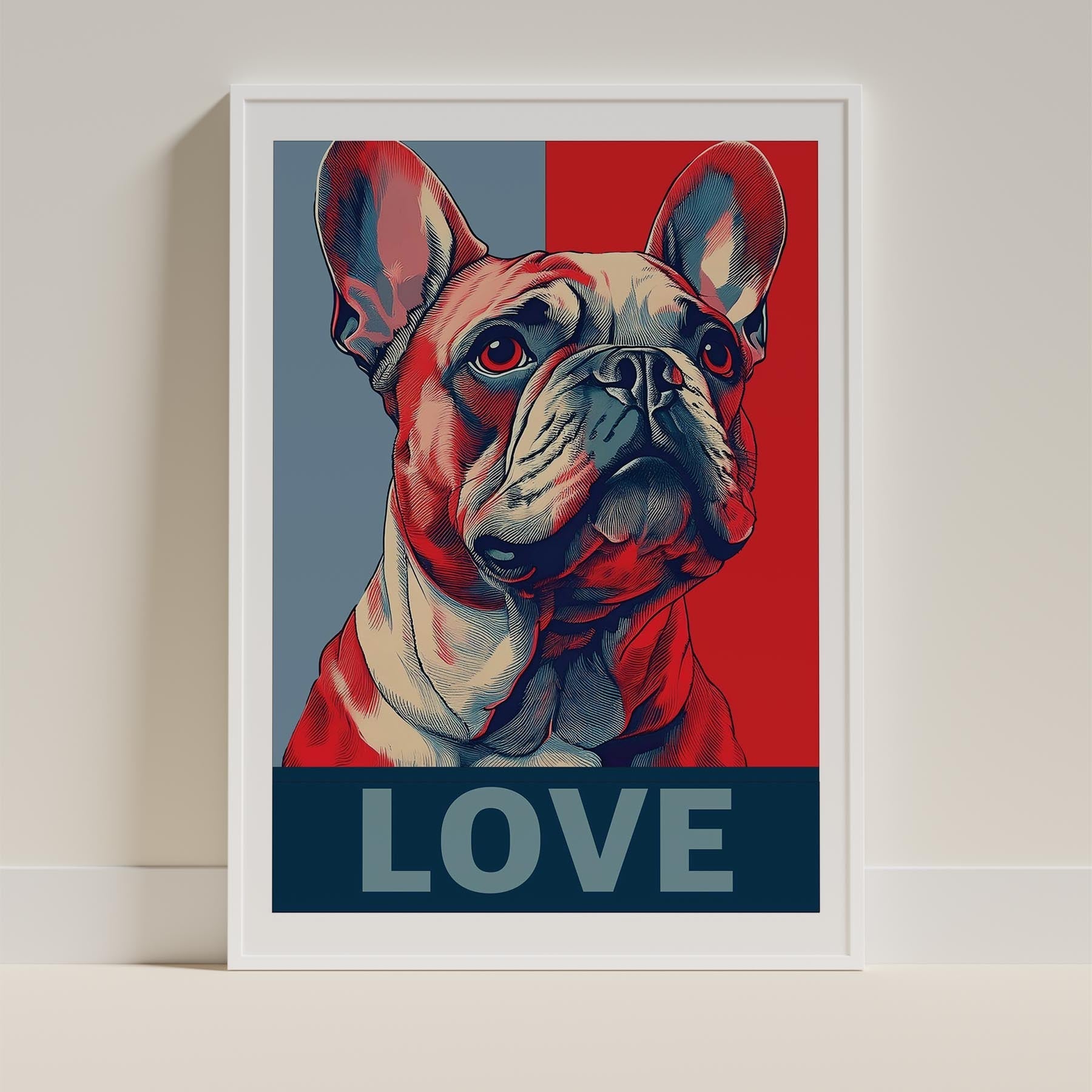 French Bulldog LOVE Series Inspired by the Obama Poster image 9