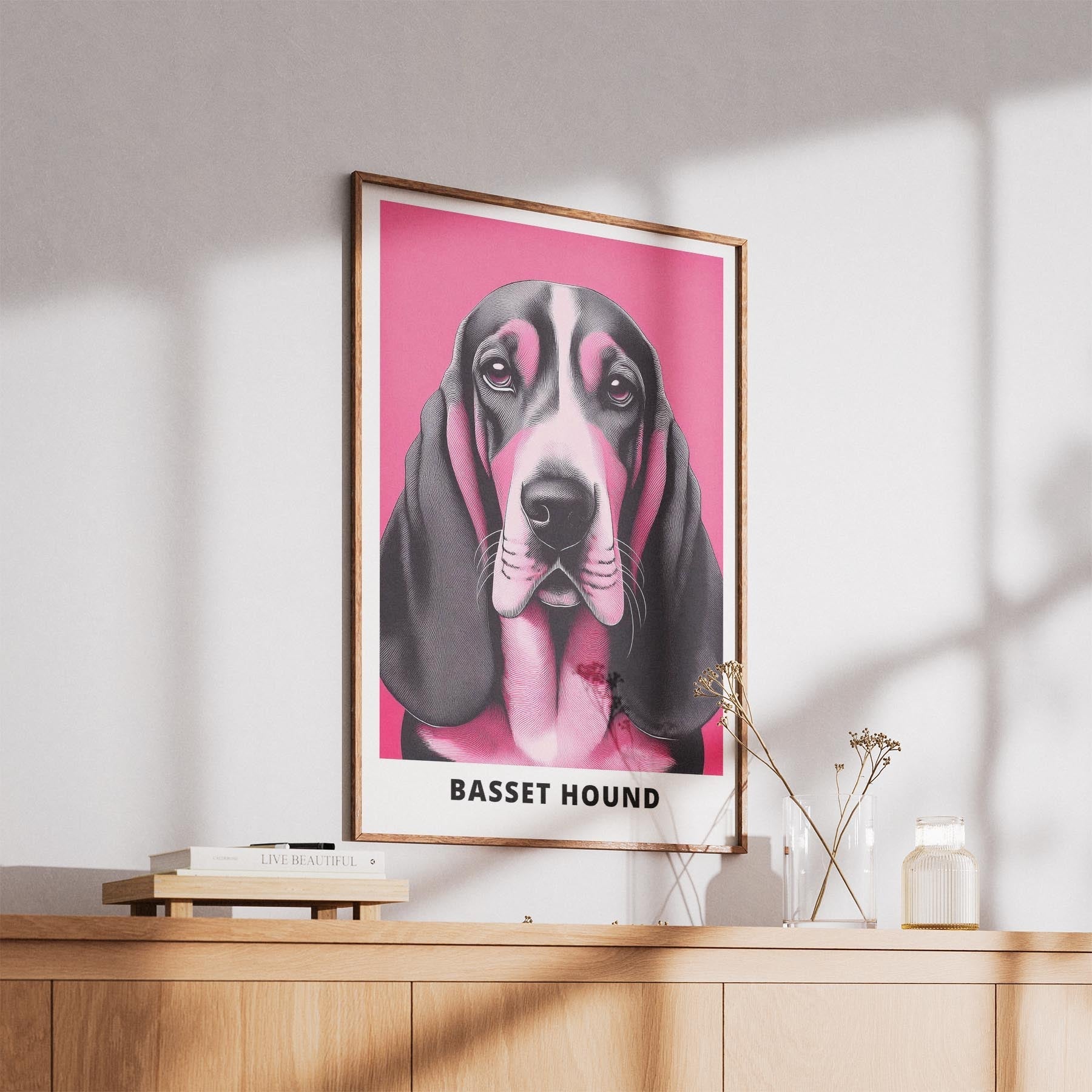 Basset Hound Pink and Black Dog Series 1 image 5