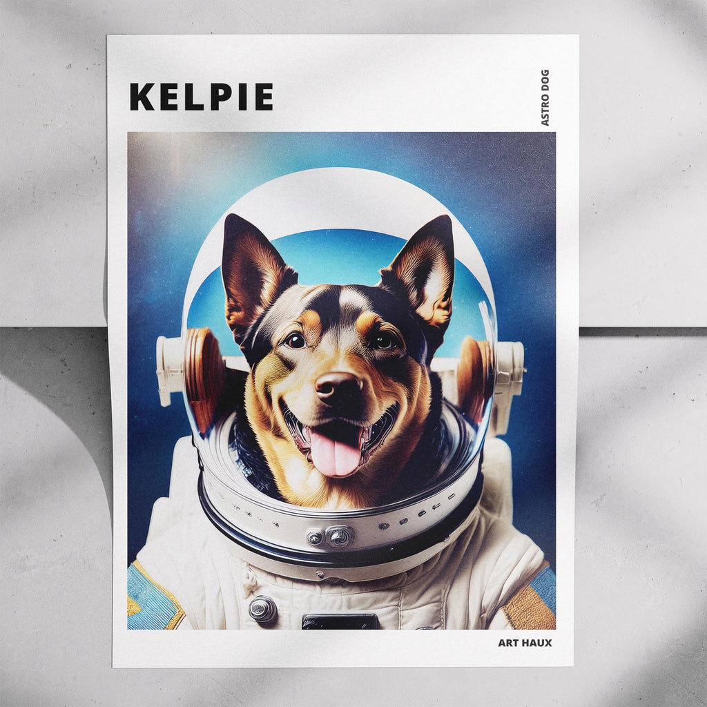 Kelpie Astronaut Dog Series with Text Astro Dog image 7