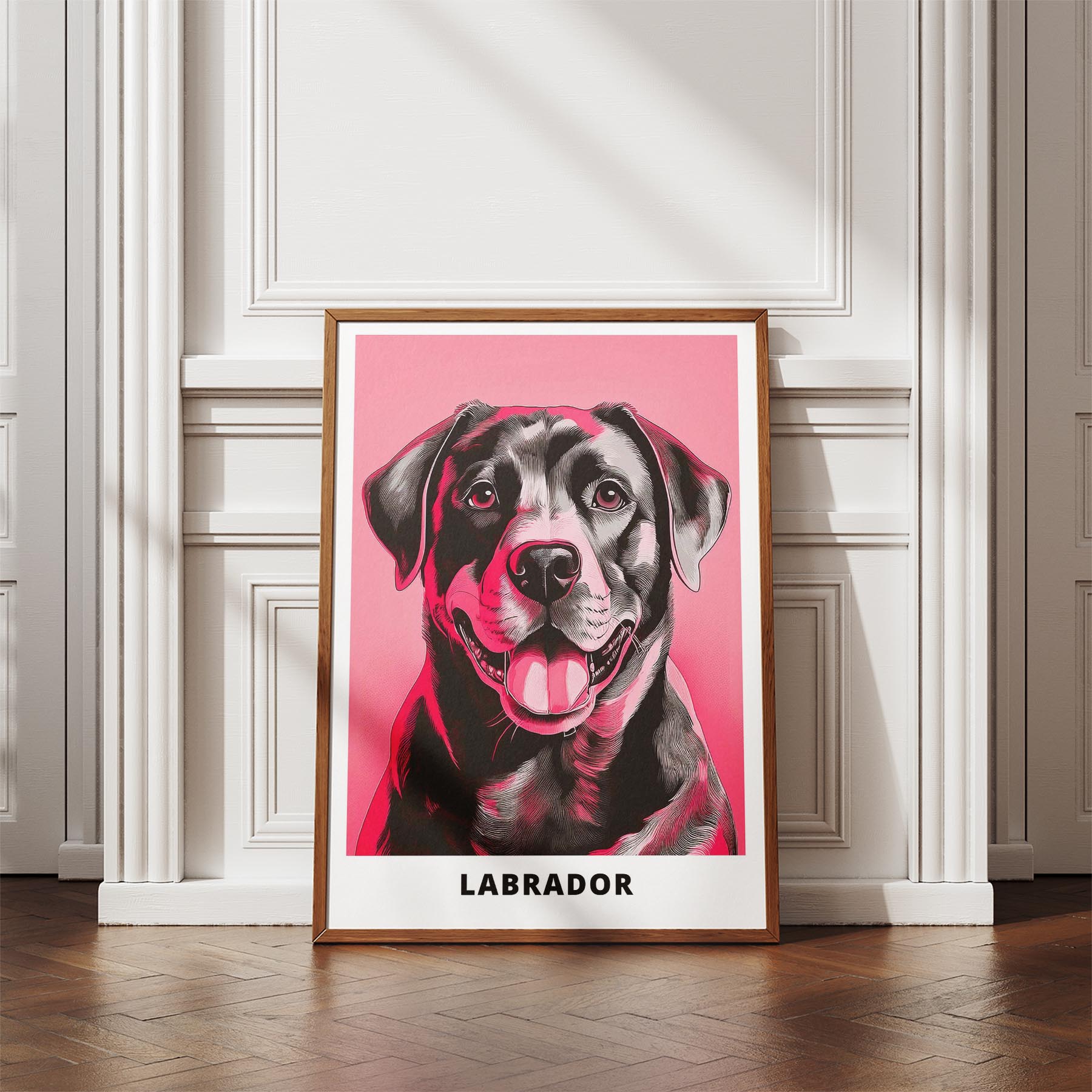 Labrador Retriever Pink and Black Dog Series 5 image 4