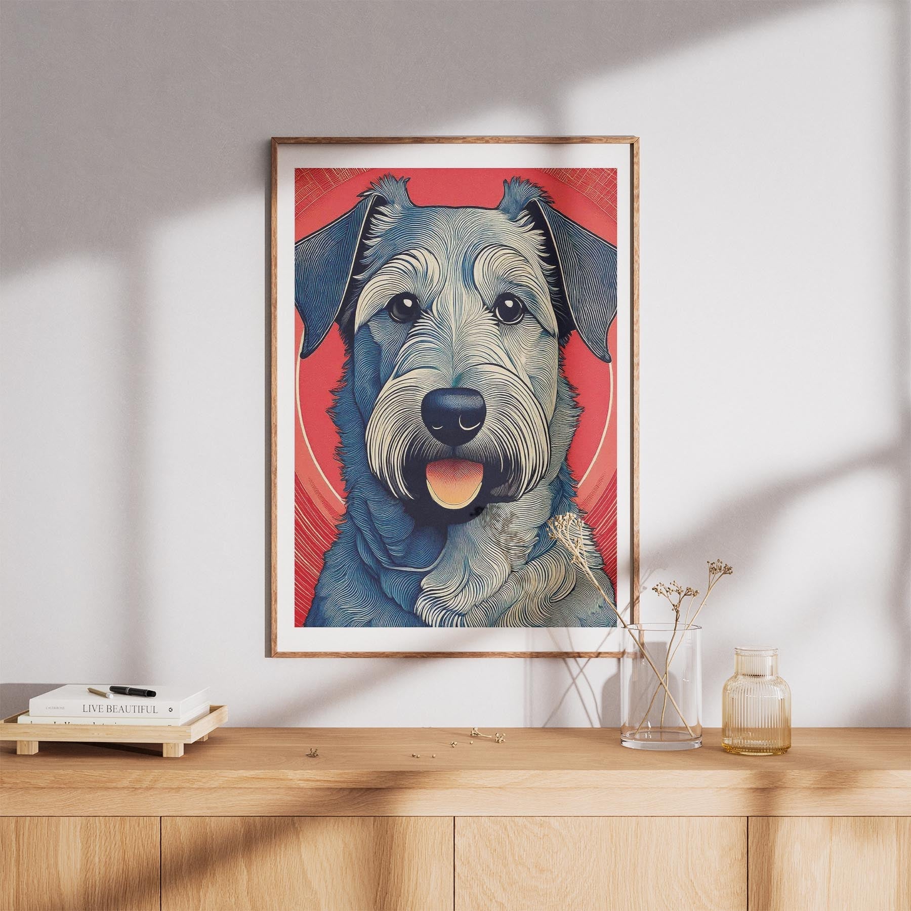 Irish Terrier Hokusai Japanese Inspired Dog Series image 8