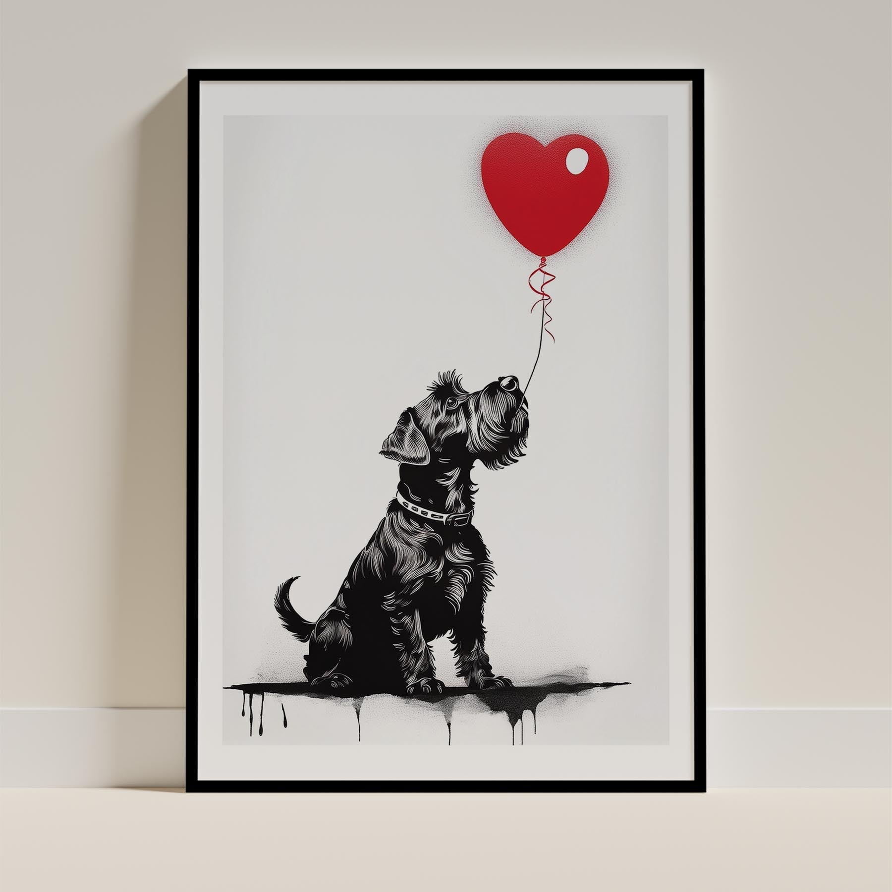 Schnauzer DOGSY Series inspired by the Art of Banksy image 11
