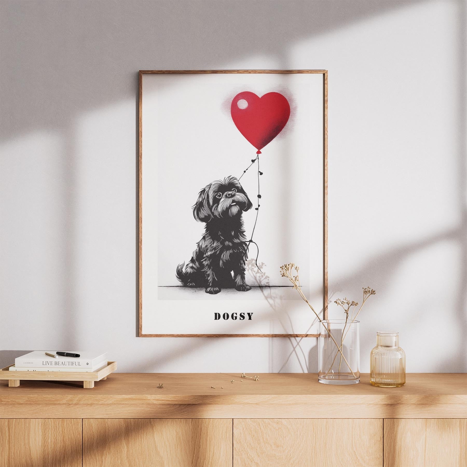 Shih Tzu DOGSY Series inspired by the Art of Banksy with text Dogsy image 8