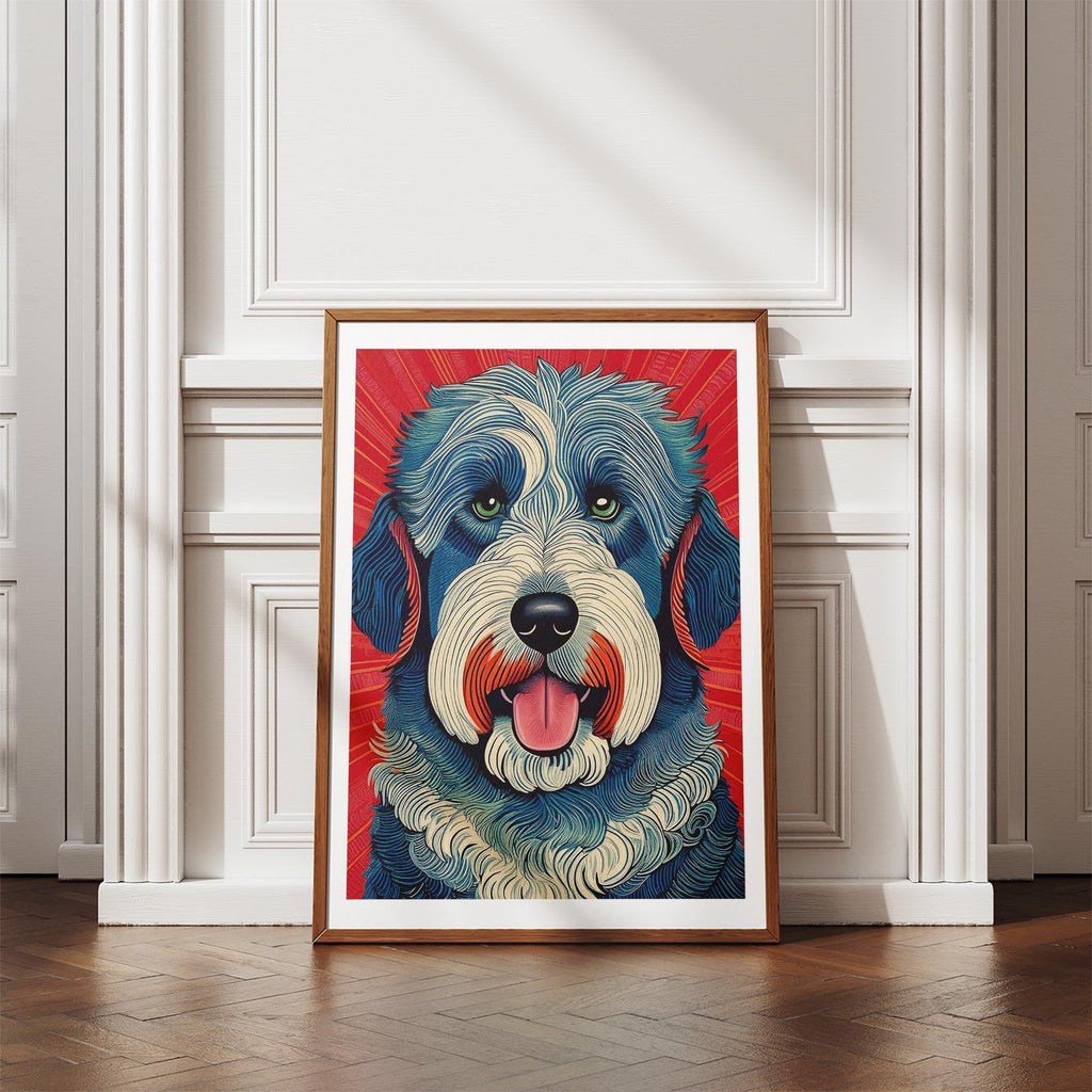 Old English Sheepdog Hokusai Japanese Inspired Dog Series 2 image 4