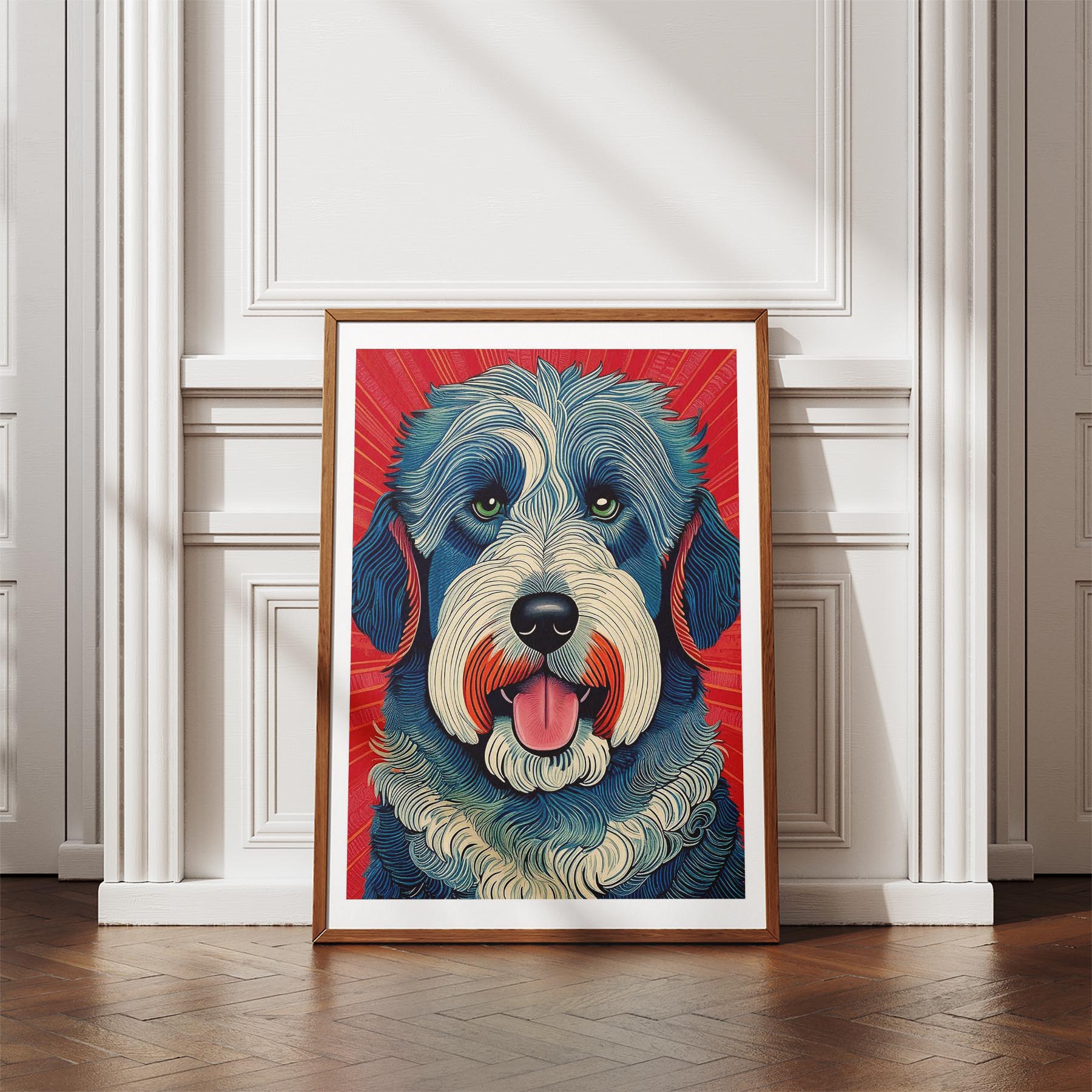 Old English Sheepdog Hokusai Japanese Inspired Dog Series 2 image 4