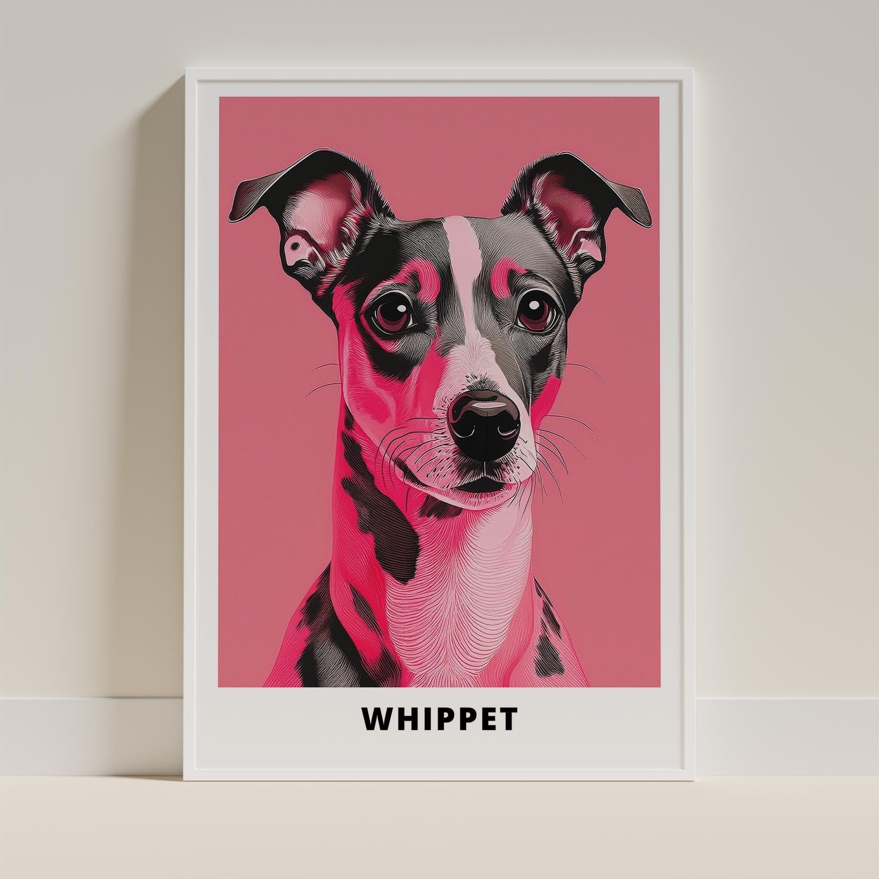 Whippet Pink and Black Dog Series 1 image 9