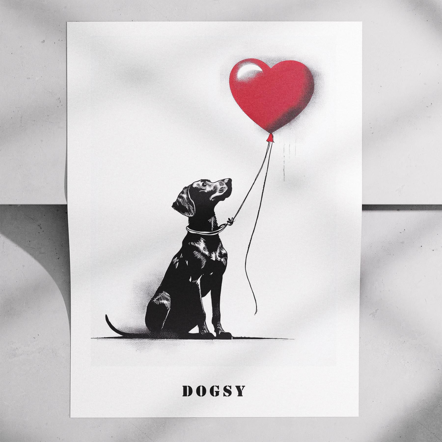 Rhoedesian Ridgeback DOGSY Series inspired by the Art of Banksy with text Dogsy image 7