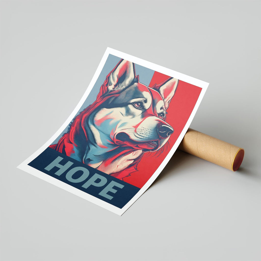 Alaskan Malamute HOPE Series Inspired by the Obama Poster image 6