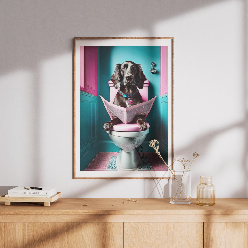 Irish Setter Toilet Dogs PInk and Turquise image 8