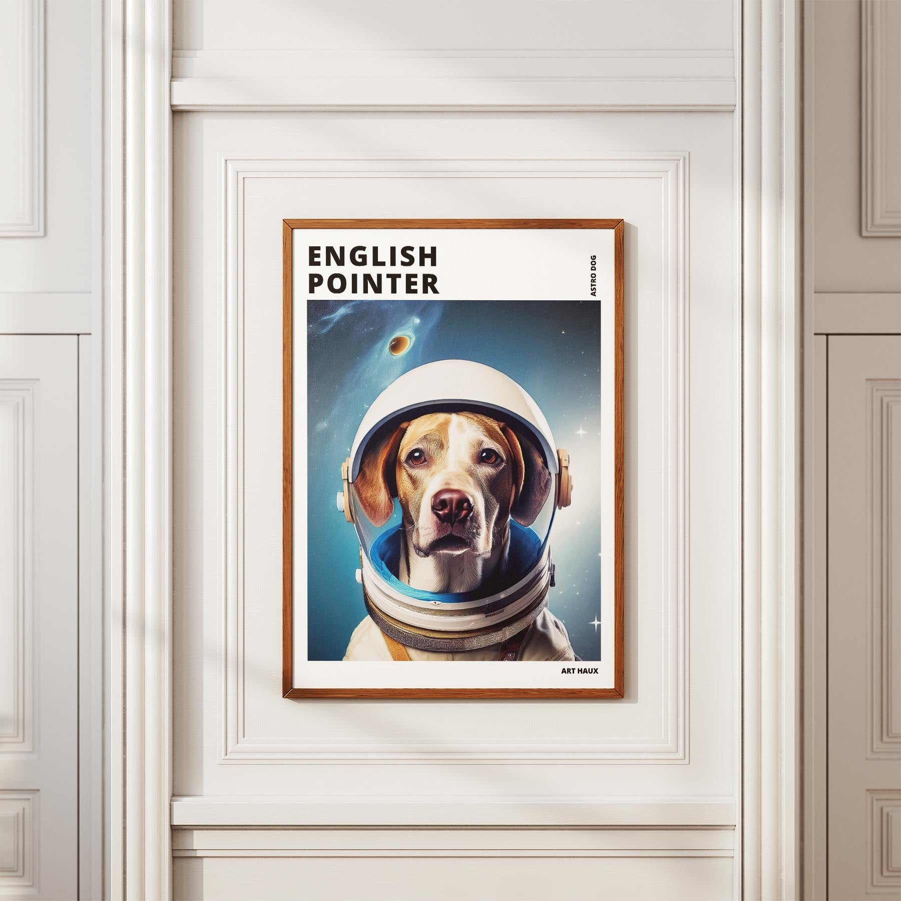 English Pointer Astronaut Dog Series with Text Astro Dog image 3