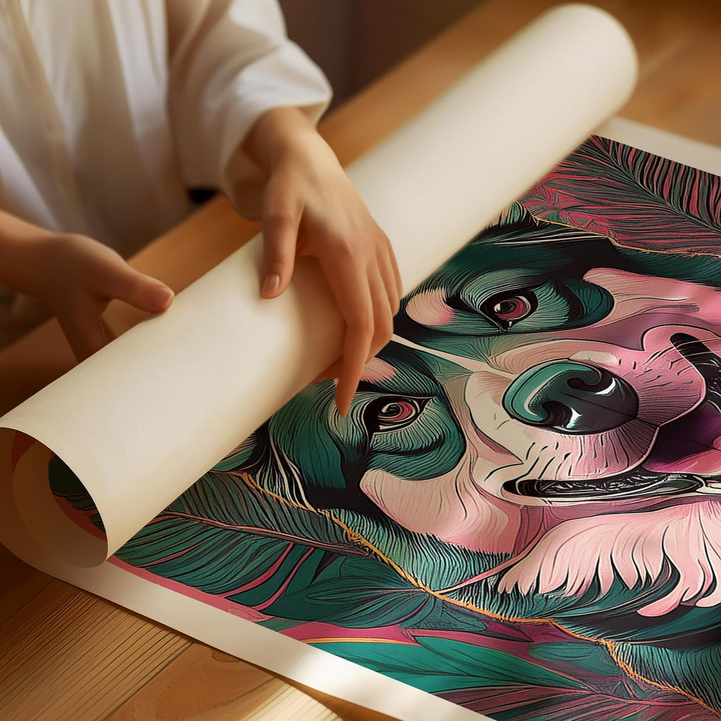 Siberian Husky Flowery Dog image 1