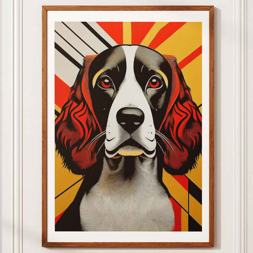 English Springer Spaniel Geometric Orange Series image 10