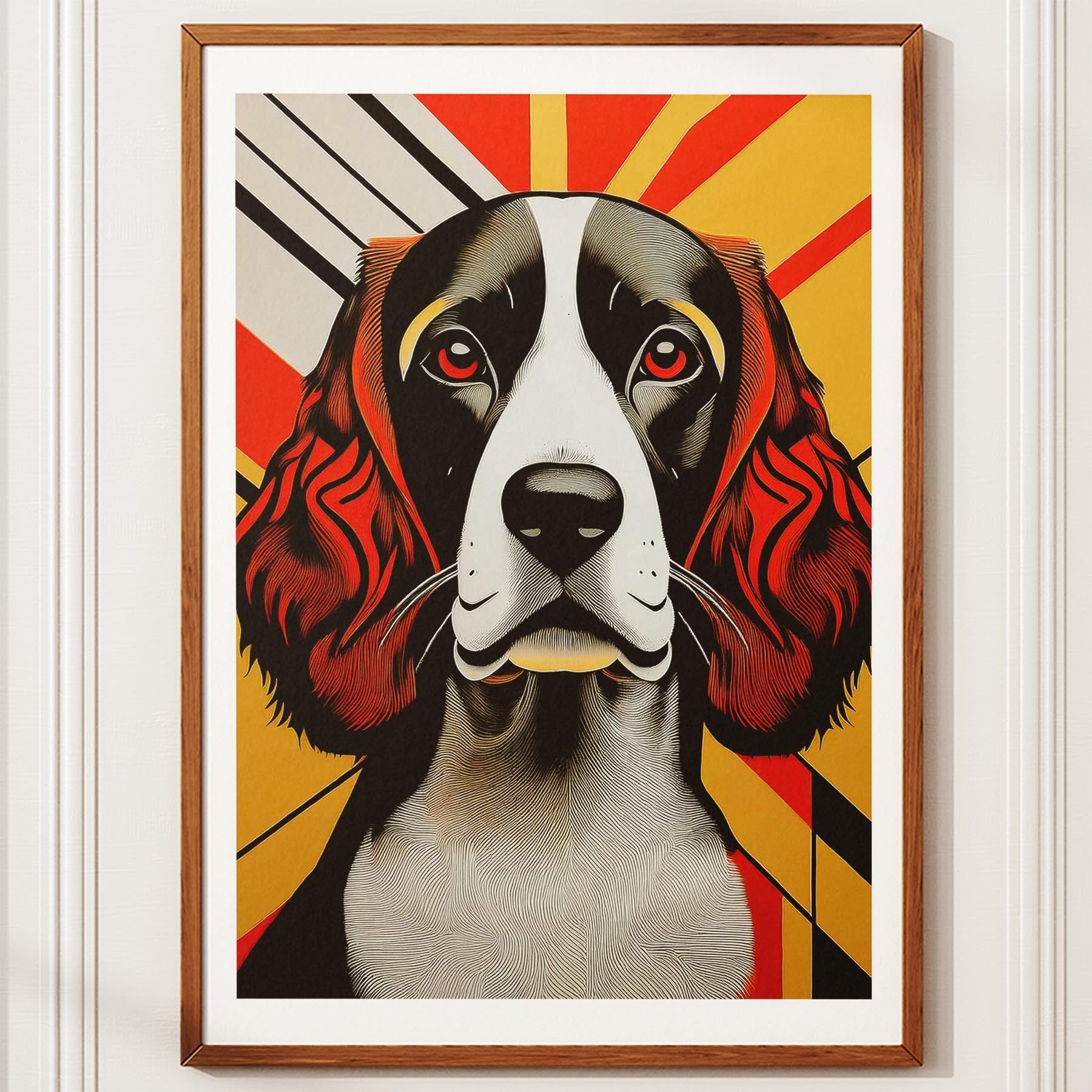 English Springer Spaniel Geometric Orange Series image 10