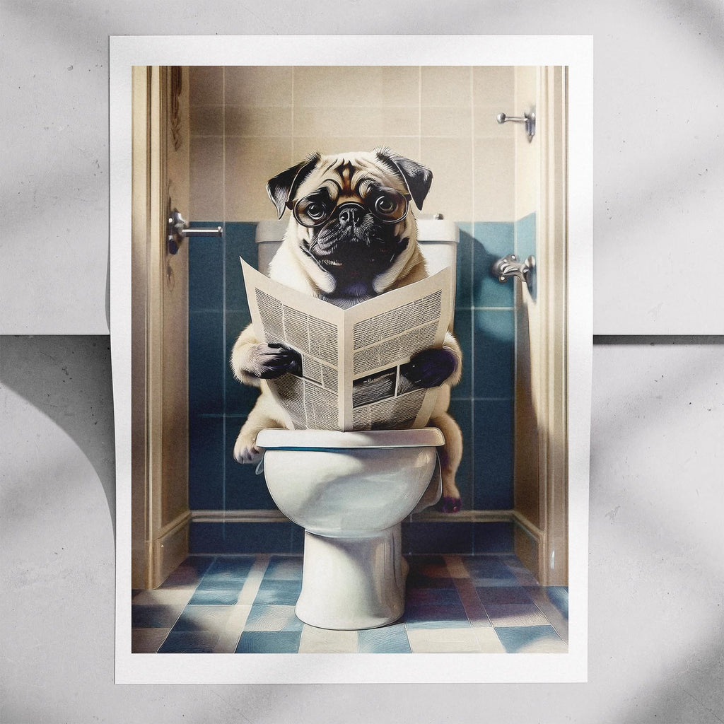 Pug Toilet Humour Dog Series 1 image 7
