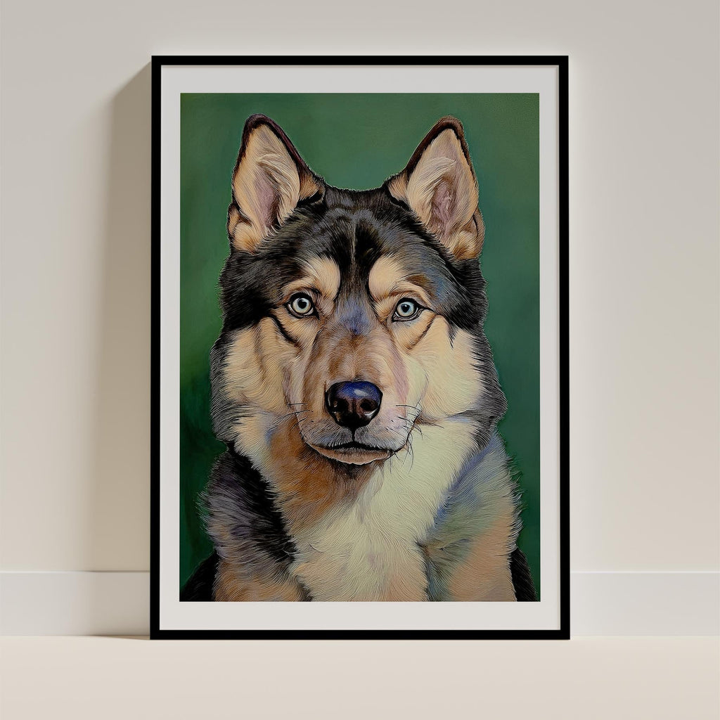 Alaskan Malamute Green Painted Series image 0