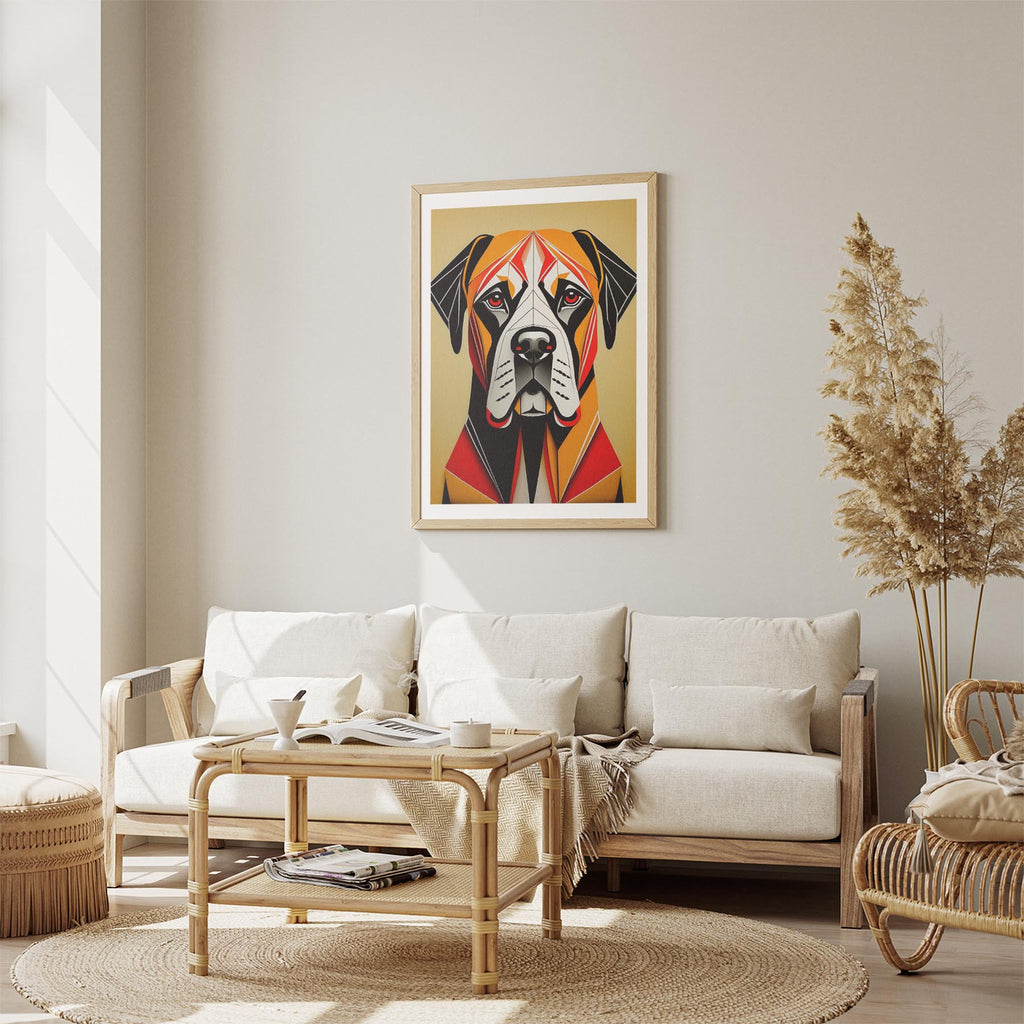 Dogue de Bordeaux Geometric Orange Series image 2