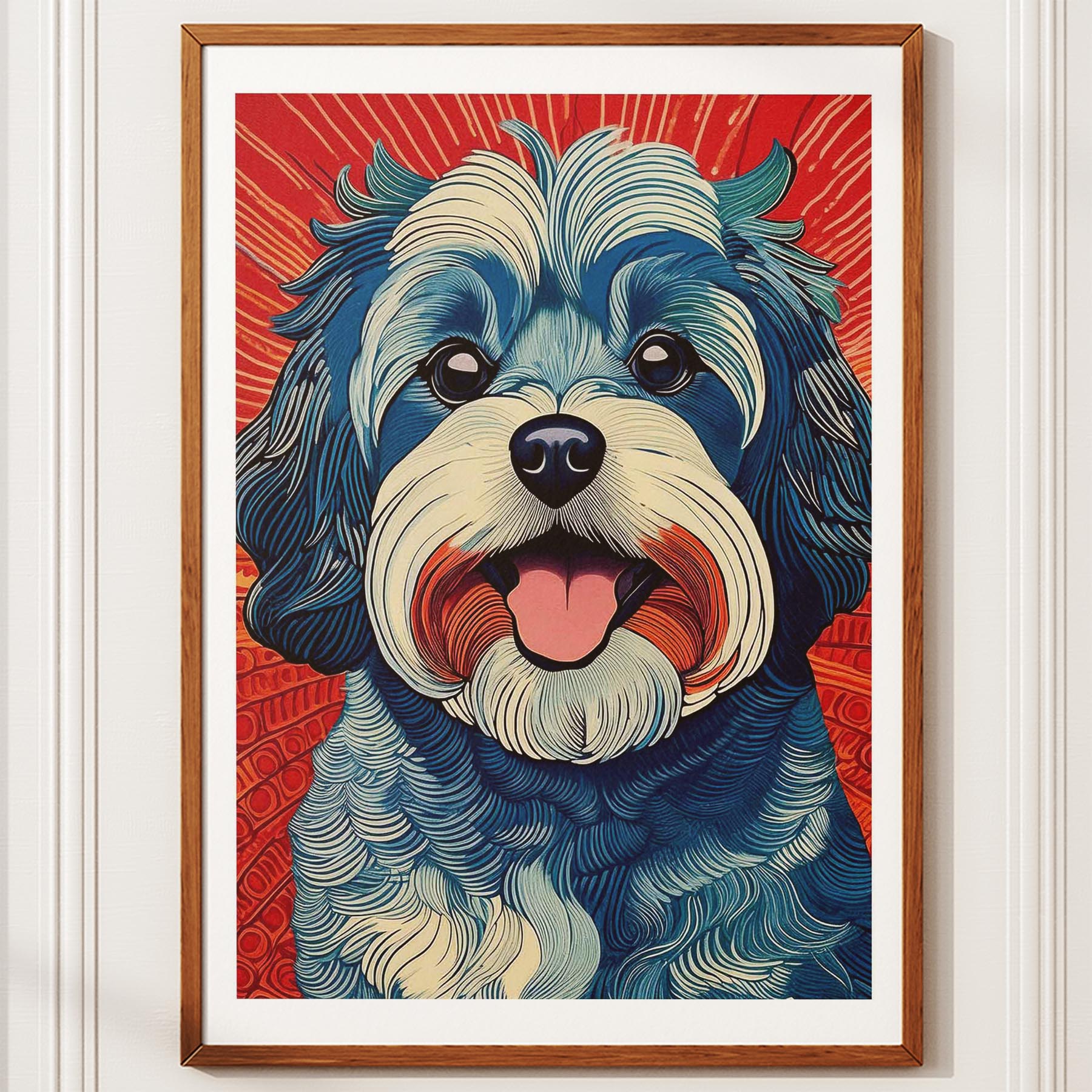 Maltese Hokusai Japanese Inspired Dog Series image 10