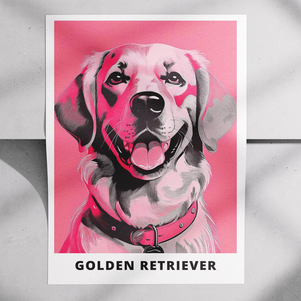 Golden Retriever Pink and Black Dog Series 1 image 7