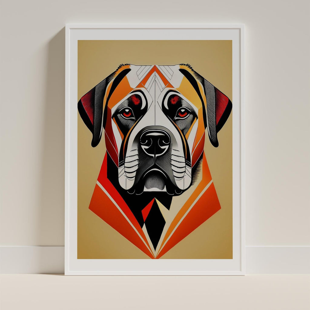 Bullmastiff Geometric Orange Series image 9