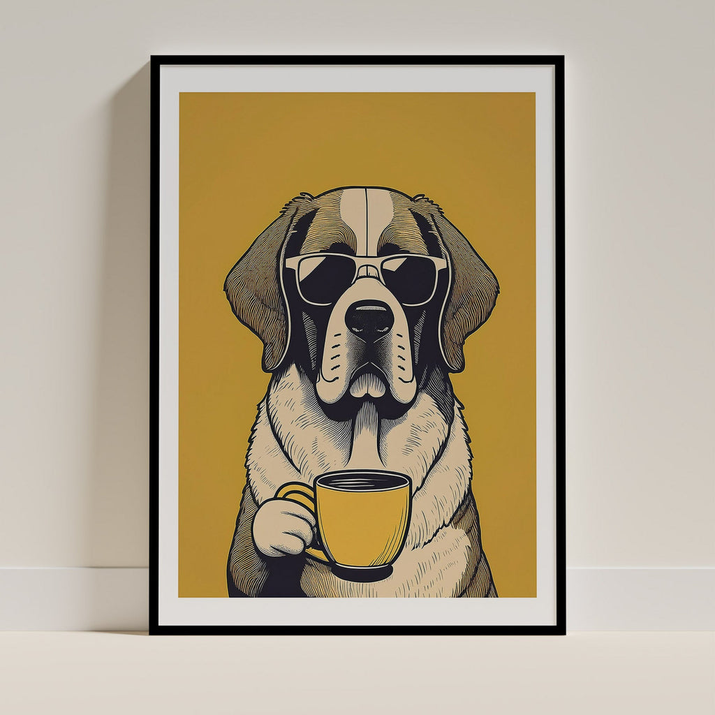 Saint Bernard Chillin Coffee Dog image 0