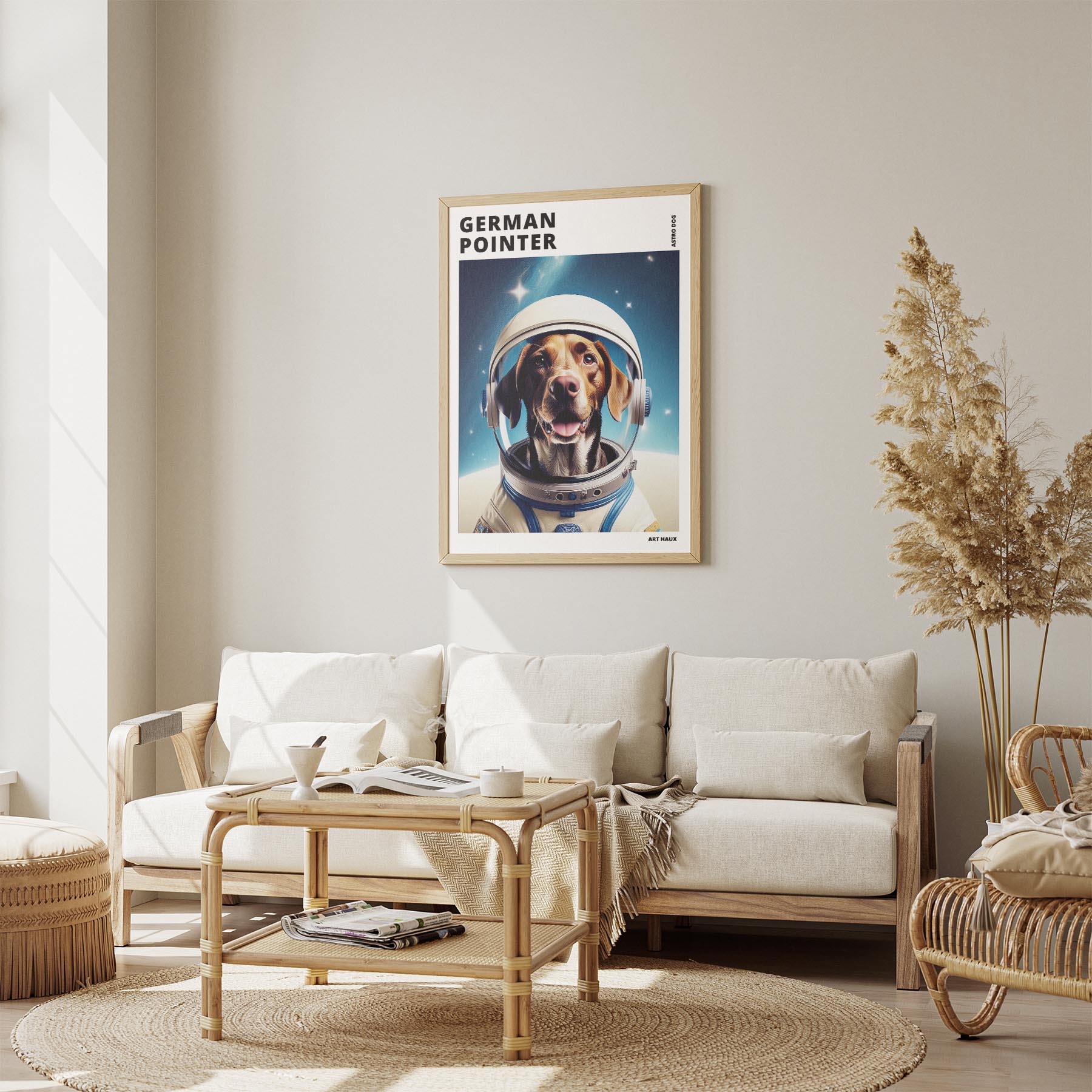 German Pointer Astronaut Dog Series with Text Astro Dog image 2