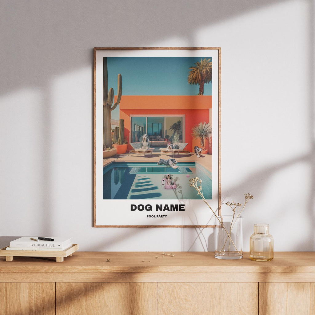 Old English Sheepdog Custom Pool Party WITH TEXT image 8