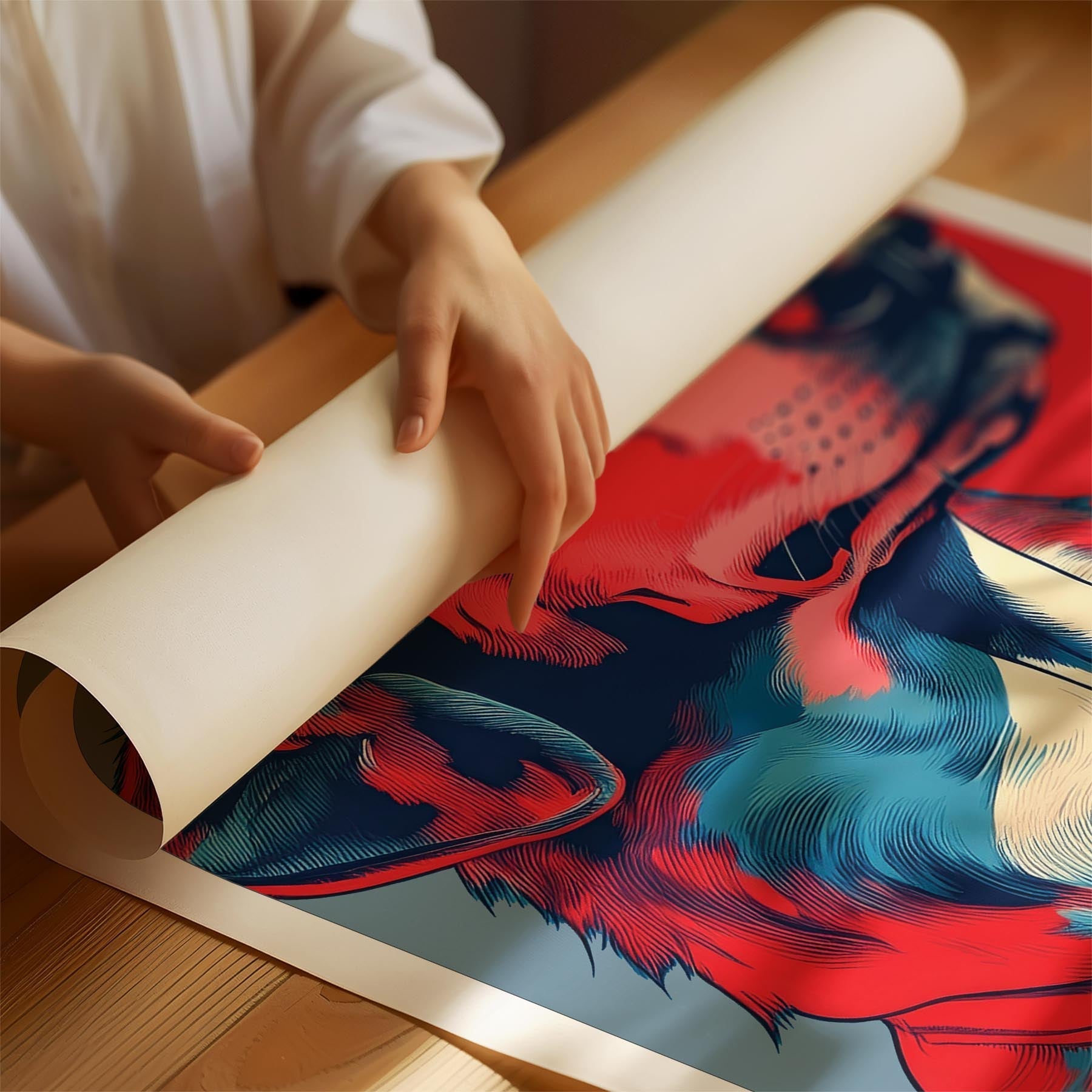 Borzoi LOVE Series Inspired by the Obama Poster image 1