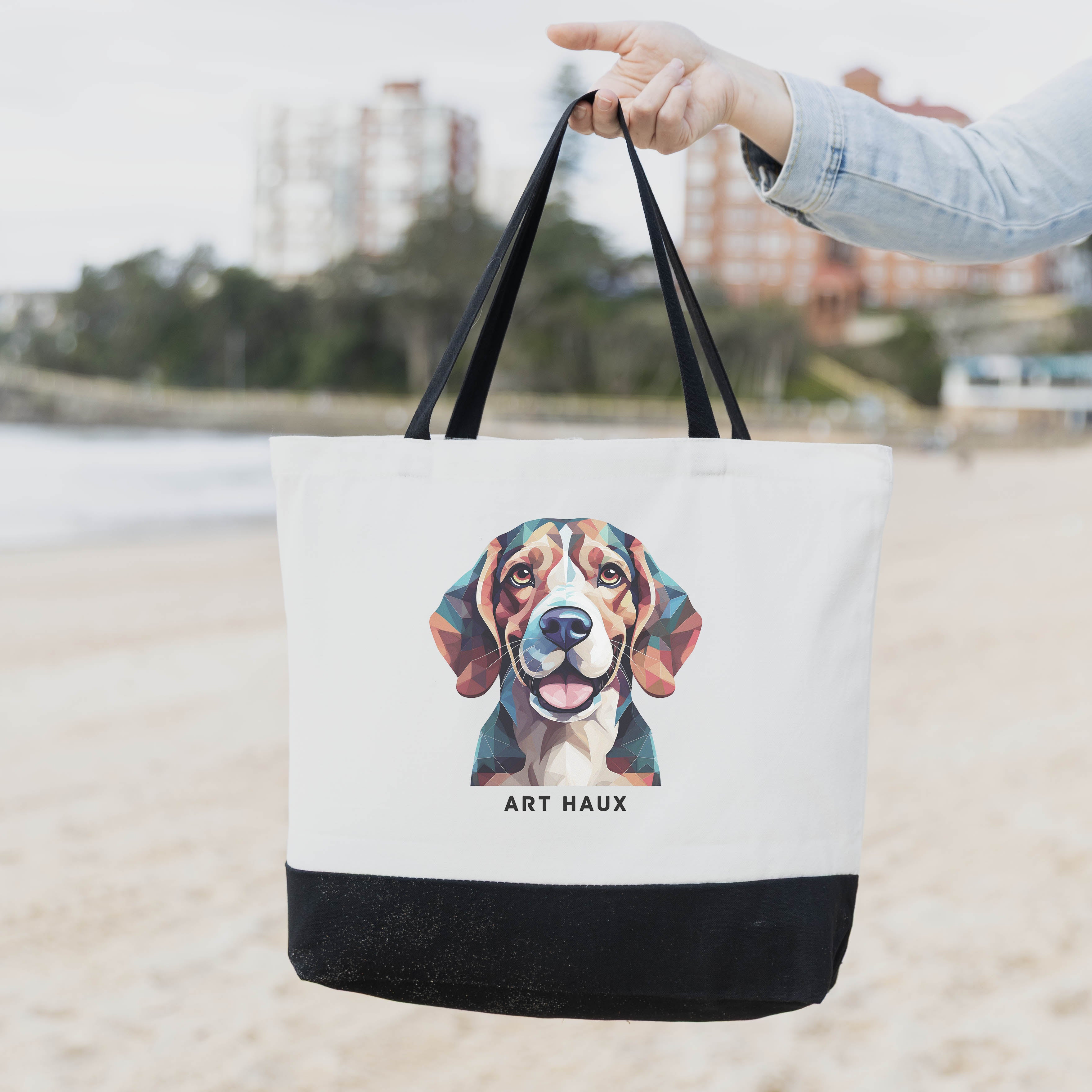 Beagle Chic Graphic Art Bag image 1