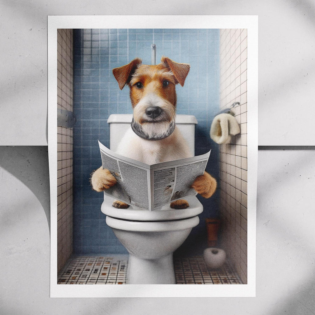Fox Terrier Toilet Humour Dog Series image 7