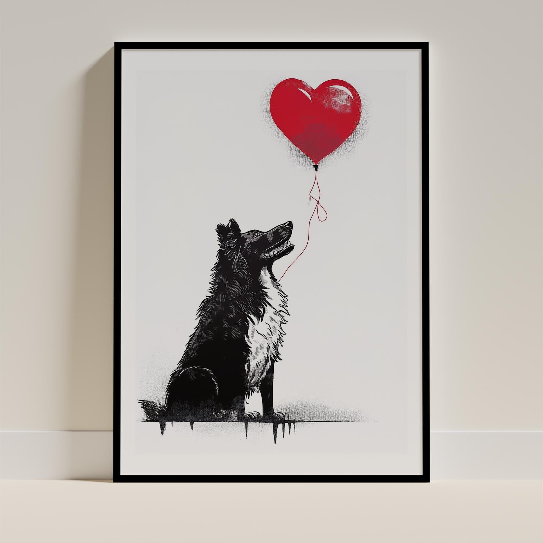 Rough Smooth Collie DOGSY Series inspired by the Art of Banksy image 0