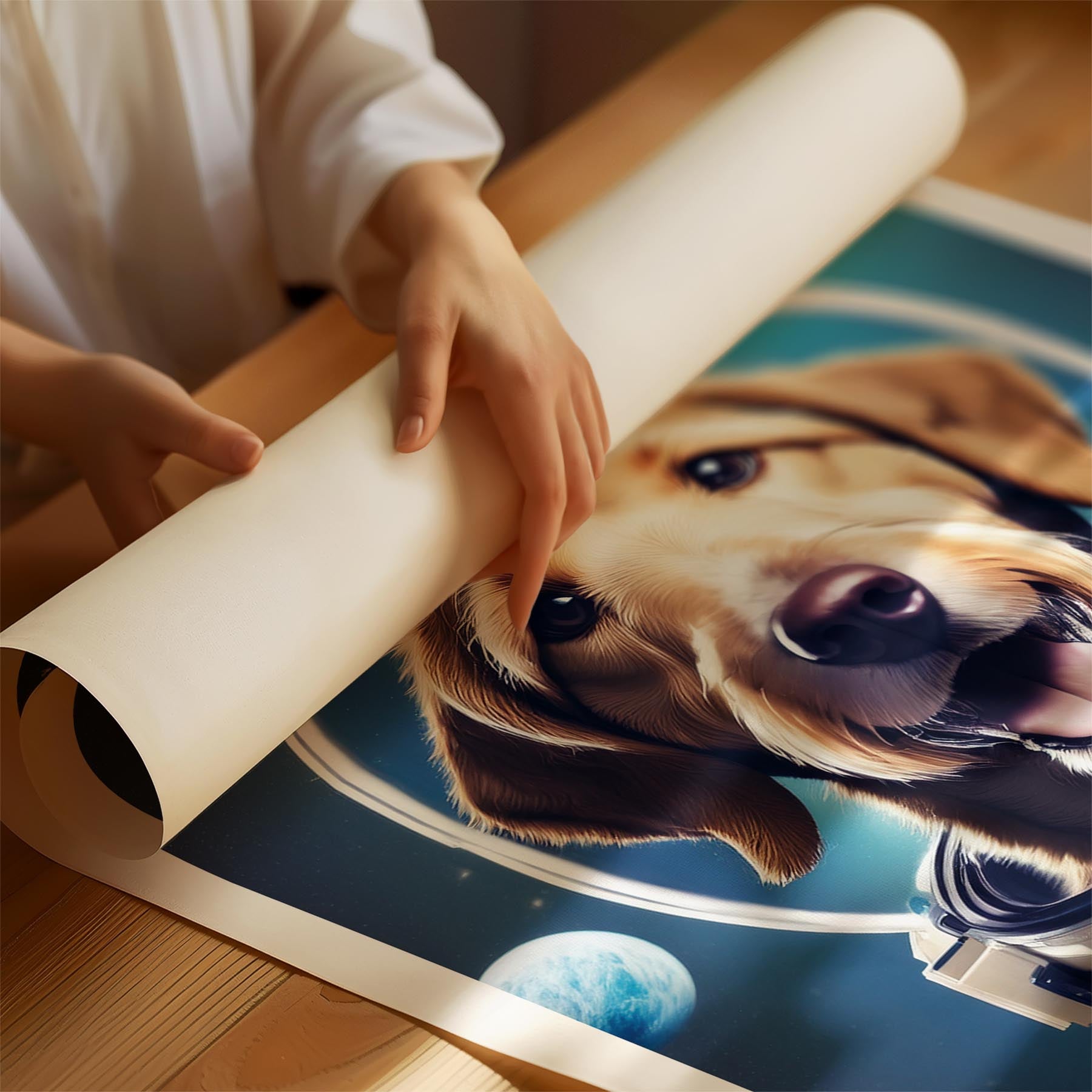 Irish Wolfhound Astronaut Dog Series image 1