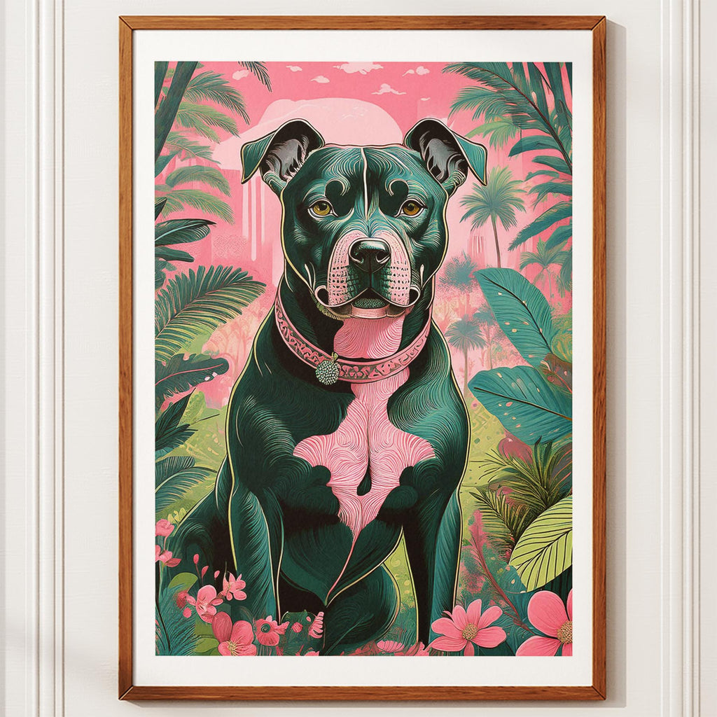 Staffordshire Bull Terrier Flowery Dog image 10