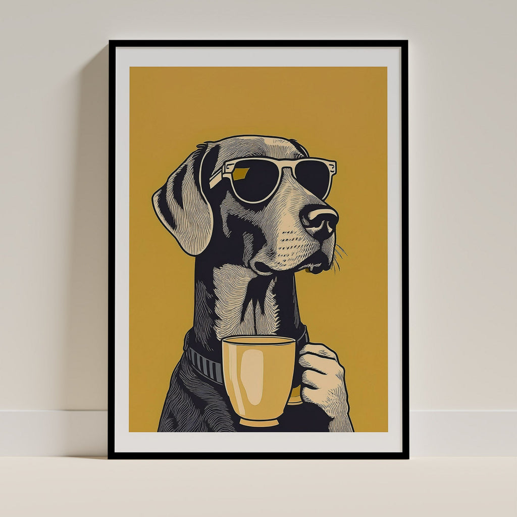 German Pointer Chillin Coffee Dog image 0