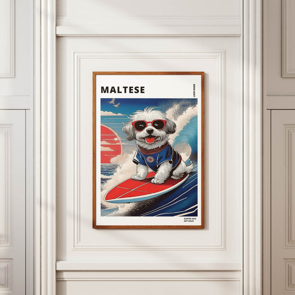 Maltese Hokosai Surfer Dogs 1 image 2