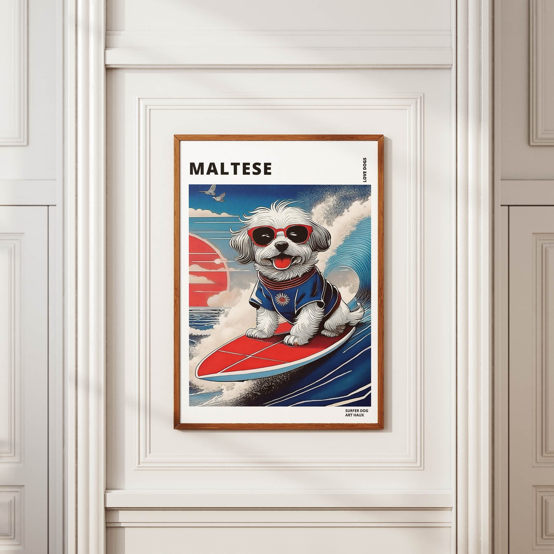 Maltese Hokosai Surfer Dogs 1 image 2