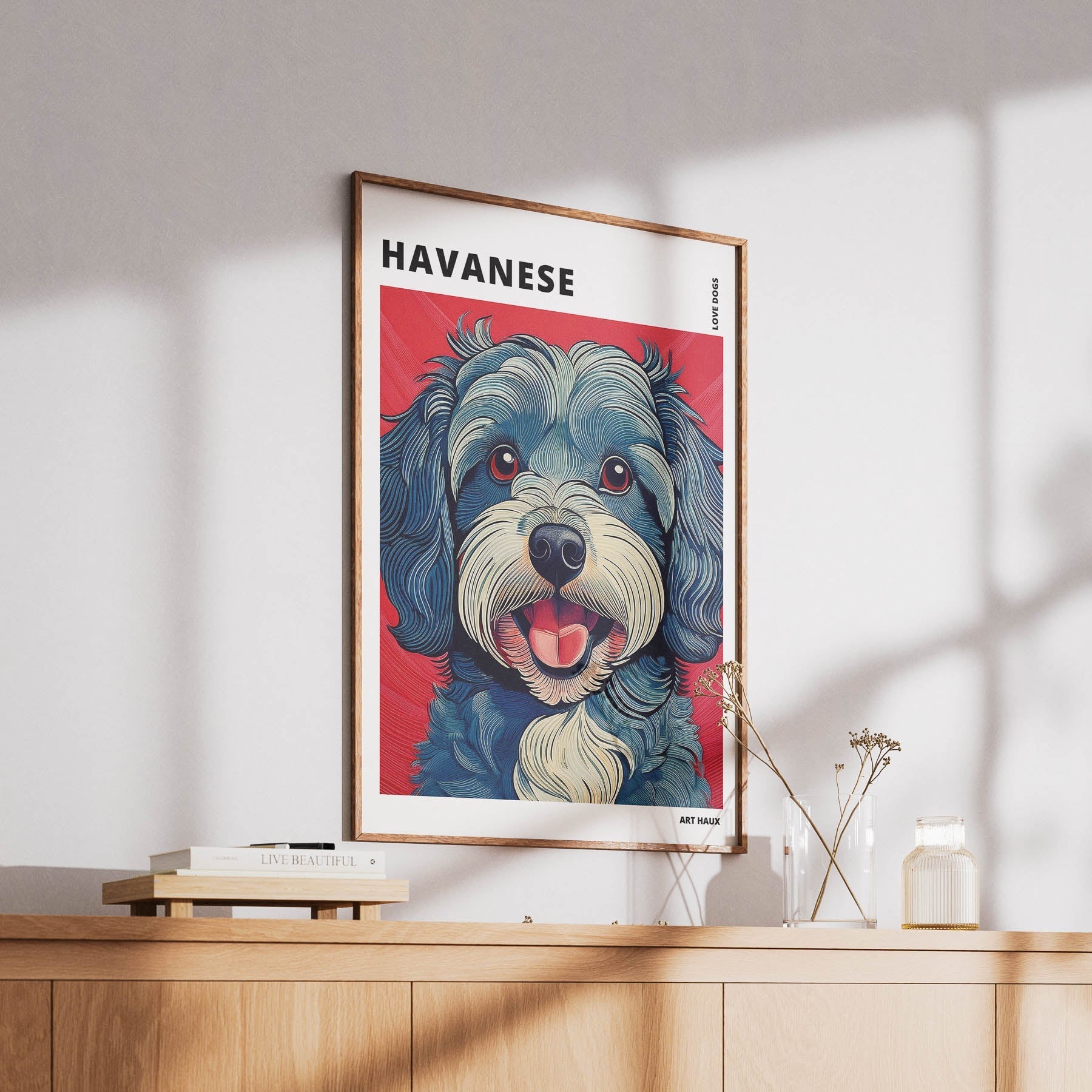 Havanese Hokusai Japanese Inspired Dog Series with Text image 5