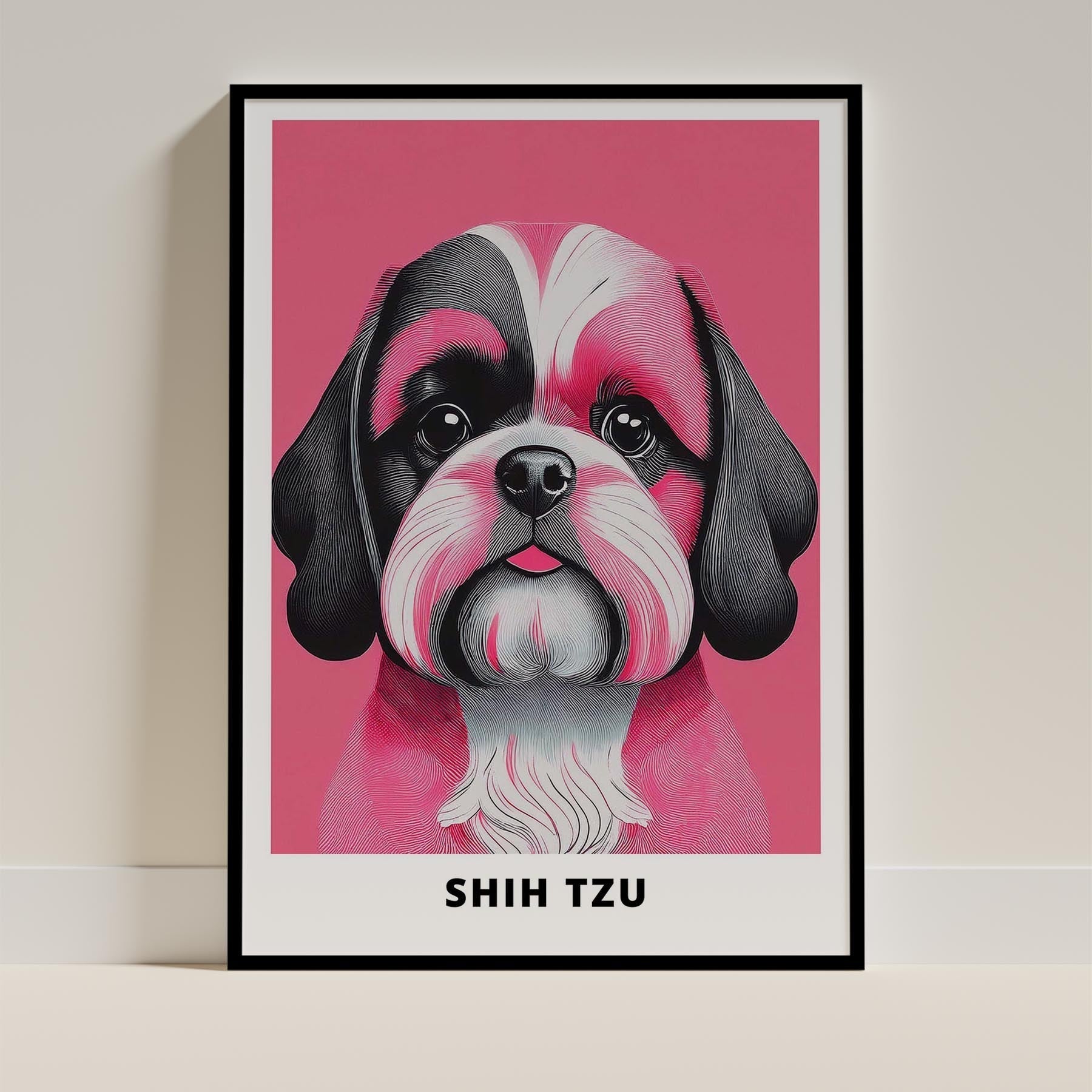 Shih Tzu Pink and Black Dog Series 1 image 0