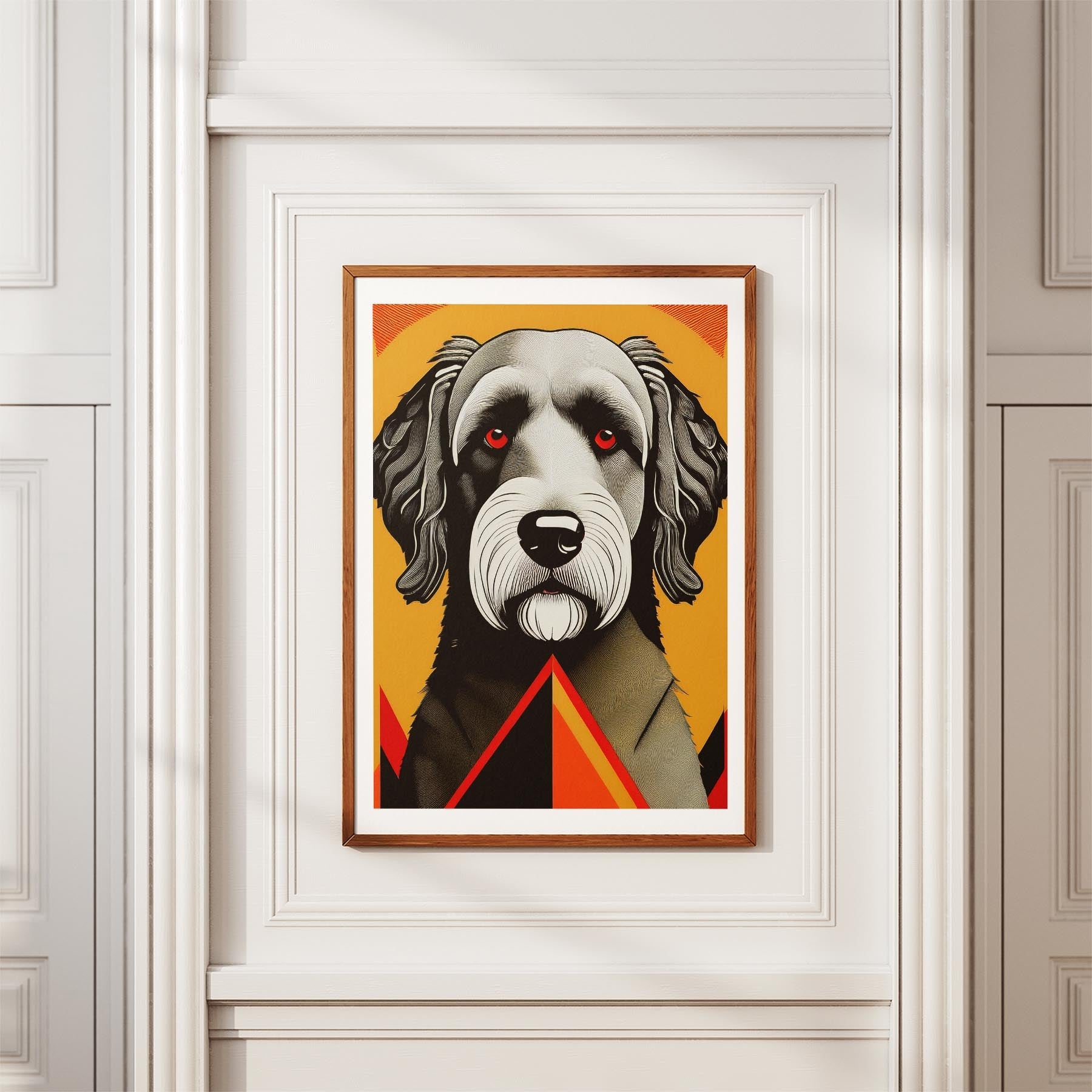 Spanish Water Dog Geometric Orange Series image 3