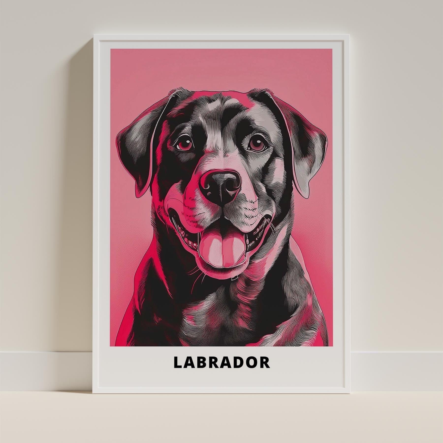 Labrador Retriever Pink and Black Dog Series 5 image 9