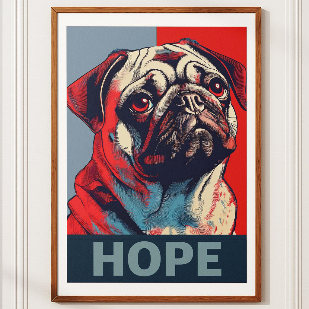 Pug HOPE Series Inspired by the Obama Poster image 10