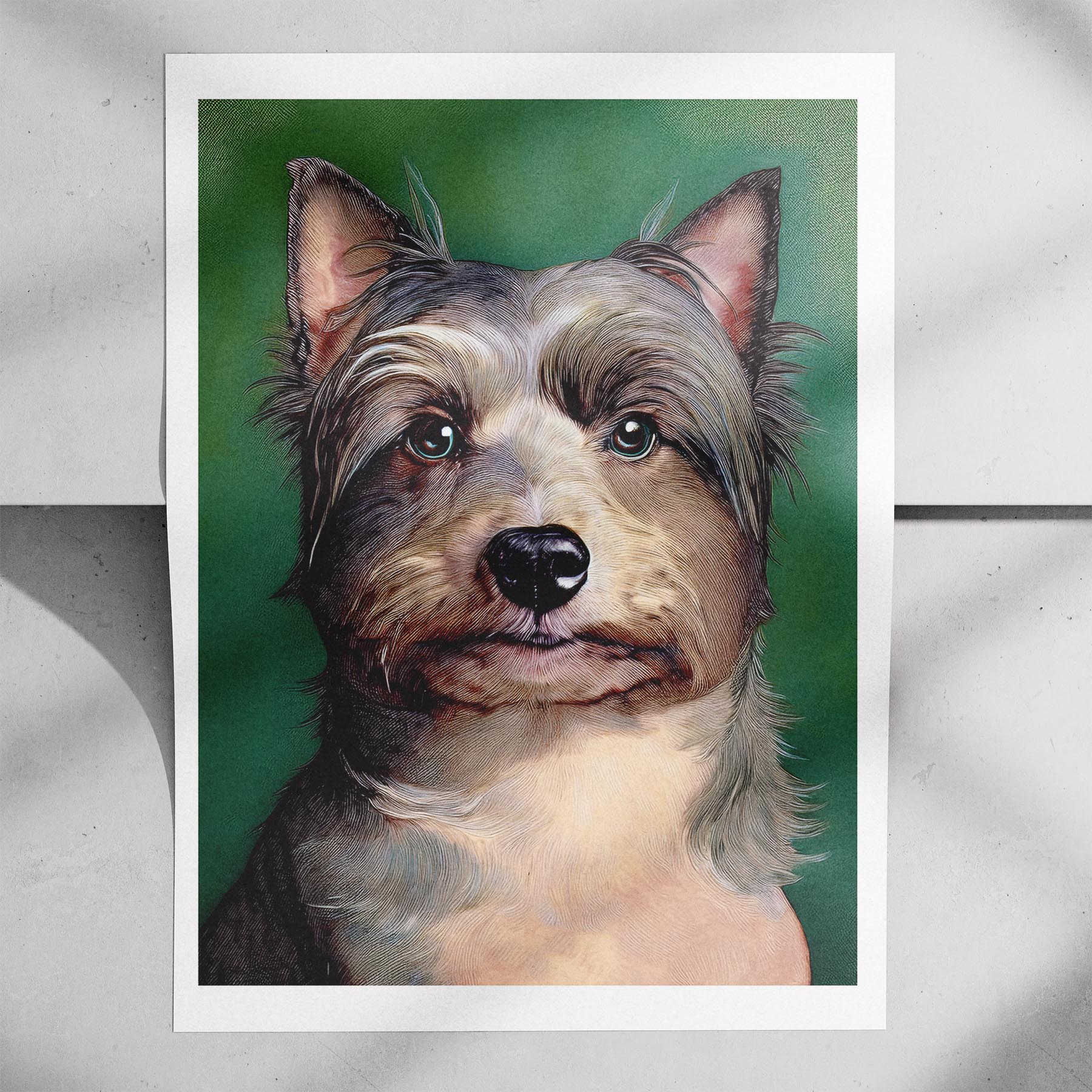 Australian Silky Terrier Green Painted Series image 7
