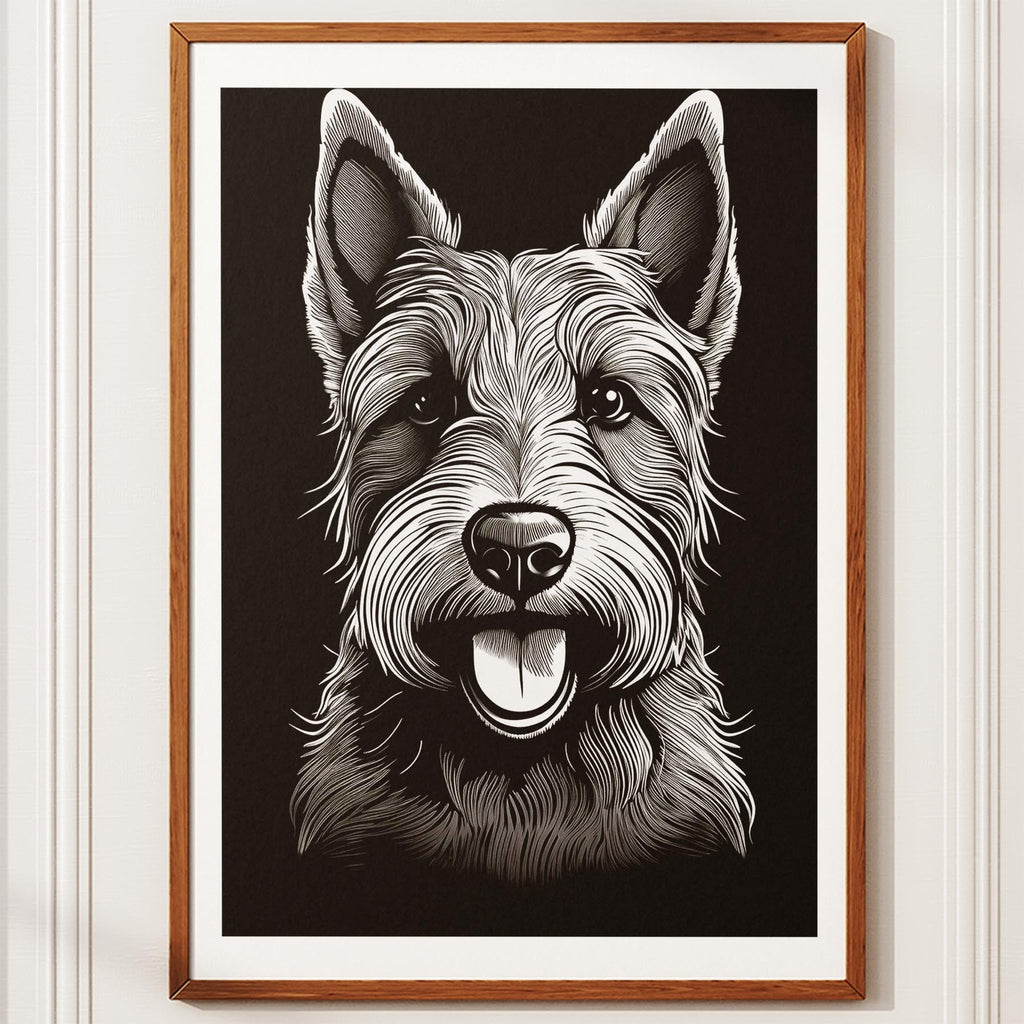Scottish Terrier Line Dog Series in Black and White image 10