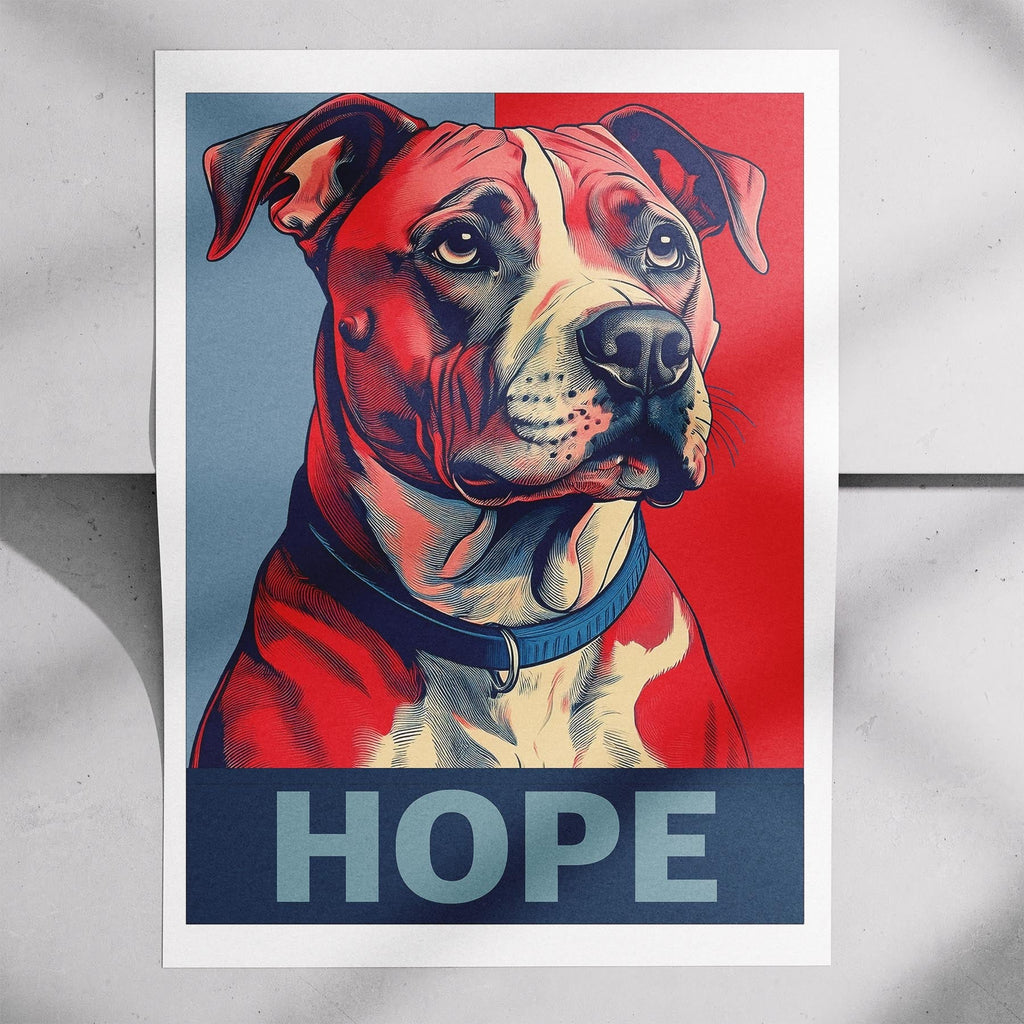 American Staffordshire Terrier HOPE Series Inspired by the Obama Poster image 7
