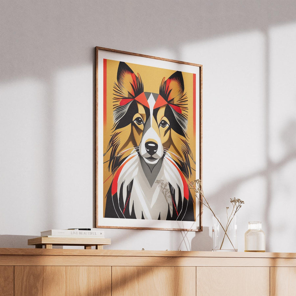 Shetland Sheepdog Geometric Orange Series image 5