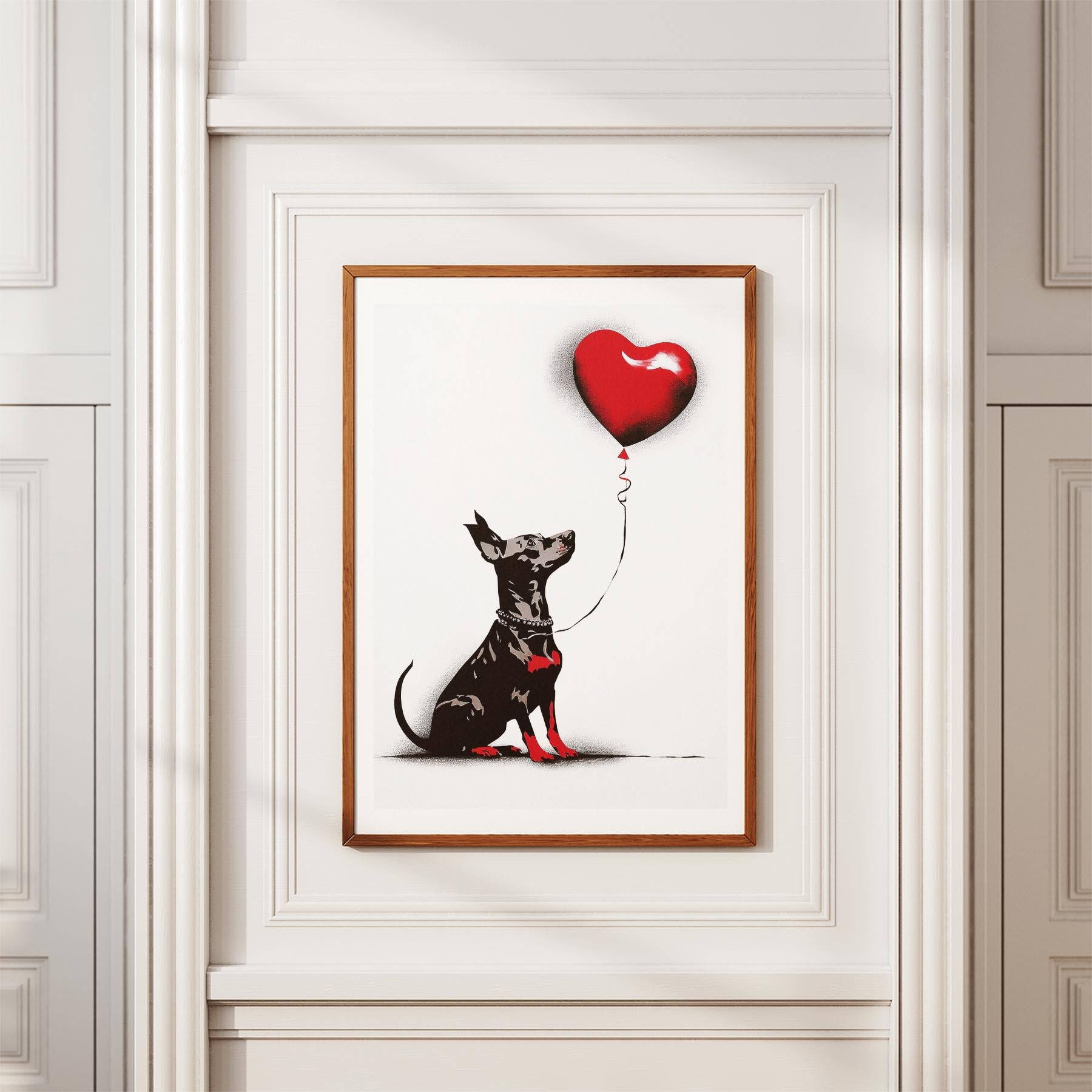 Miniature Pinscher DOGSY Series inspired by the Art of Banksy image 3