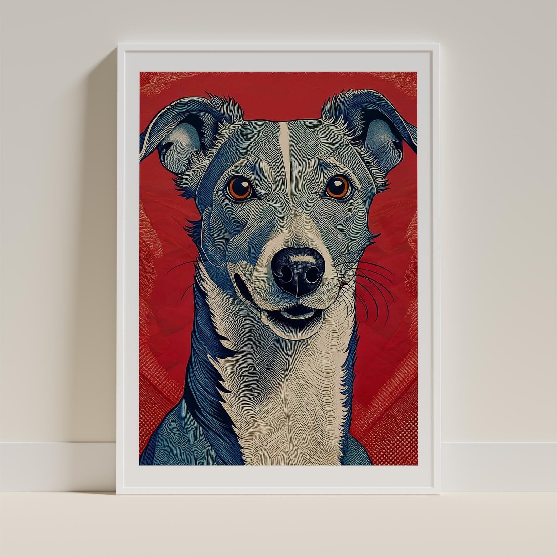 Whippet Hokusai Japanese Inspired Dog Series 1 image 9