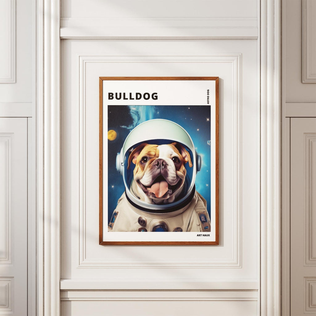 Bulldog Astronaut Dog Series with Text Astro Dog image 3