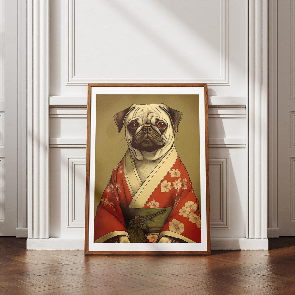 Pug Japanse Kimono Dog Series image 4